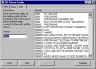 The UK Telephone Number Locator screenshot